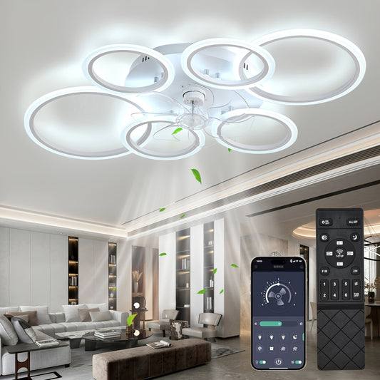 Ventilateurs de Plafond, éclairage LED pour chambre et literie – vue principale